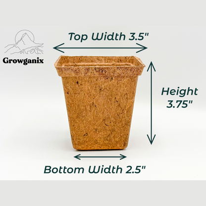 Coco Coir Pot for Seeds & Clones- Square Design