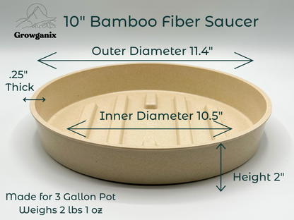 10" Bamboo Fiber Plant Saucer